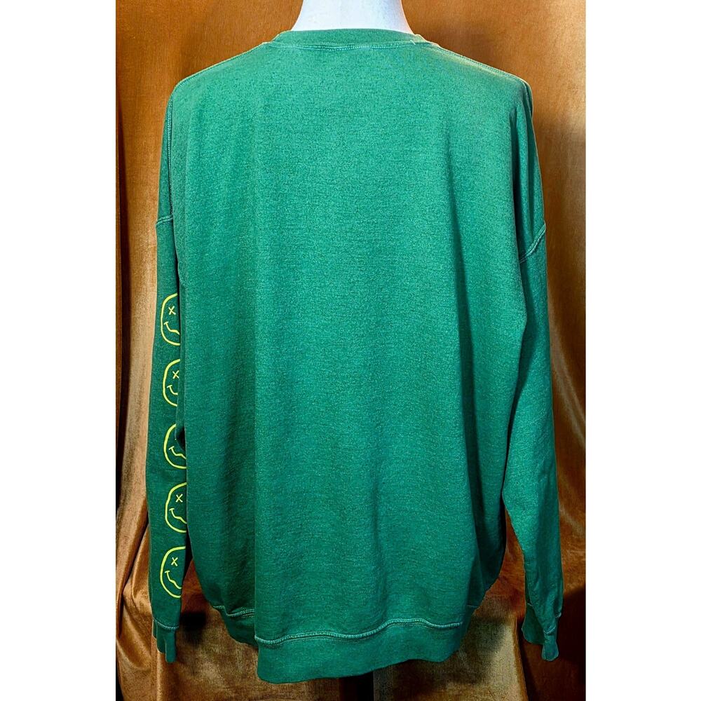 Women’s Size XL Nirvana Graphic Tee – Oversized Fit – Green Tie-Dye Psychedelic - Picture 4 of 4